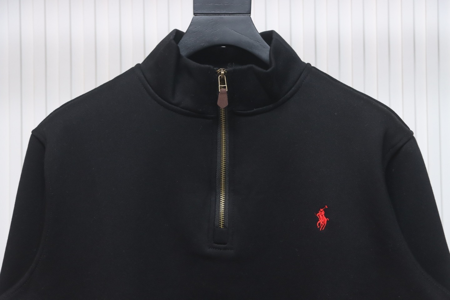 Coco Shoes Ralph Lauren Cotton-Blend Quarter-Zip Sweater Black