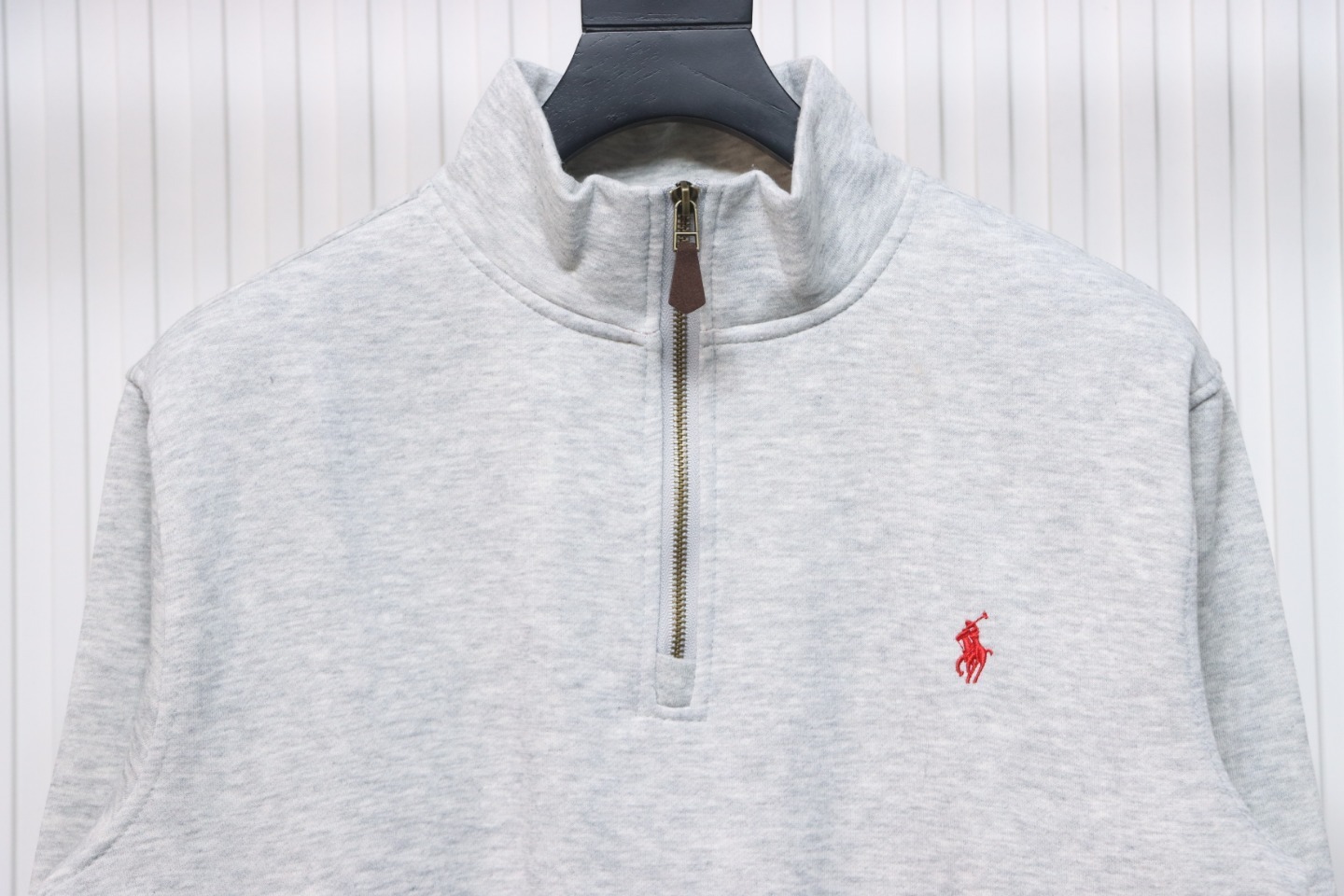 Coco Shoes Ralph Lauren Cotton-Blend Quarter-Zip Sweater Grey