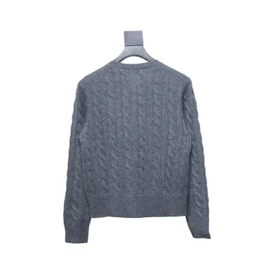 Ralph Lauren Natural Cable-Knit Wool And Cashmere Cardigan Grey 02
