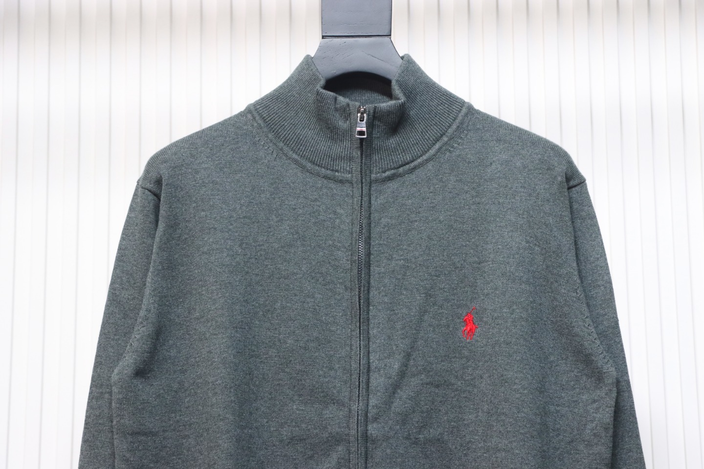 Coco Shoes Ralph Lauren Knit Cardigan aus  mit Rigby Go Logo Grey