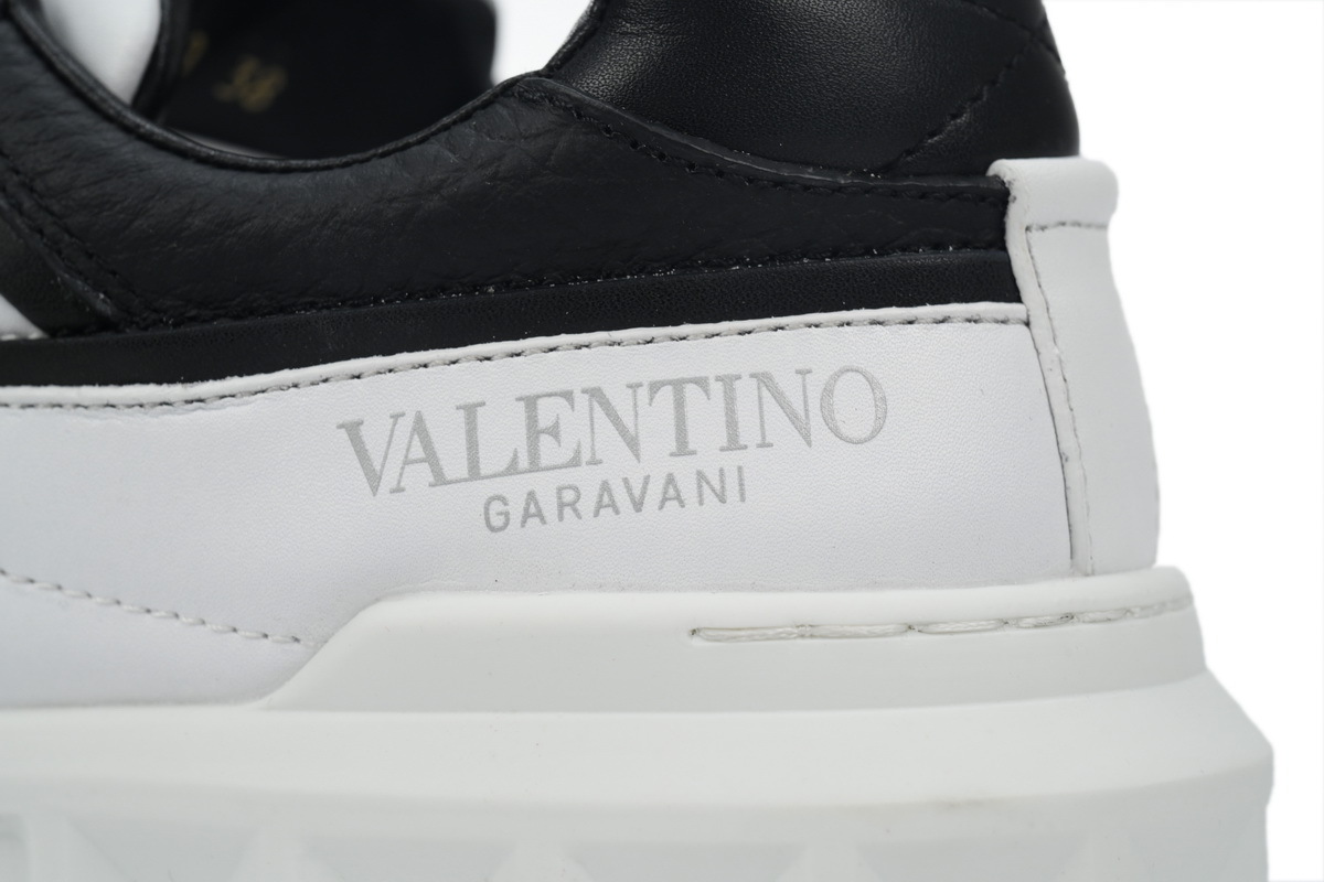 Coco Shoes Valentino Garavani Low Top Chunky Sneakers Leather Black White