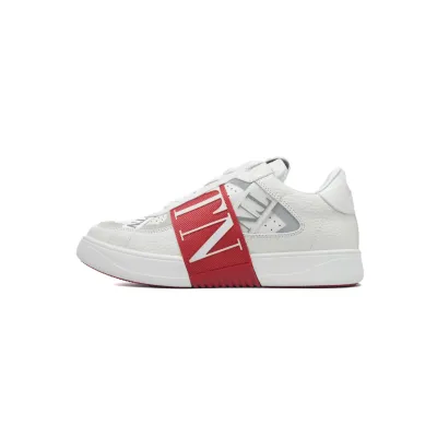 Valentino VL7N leather sneakers White Red 01