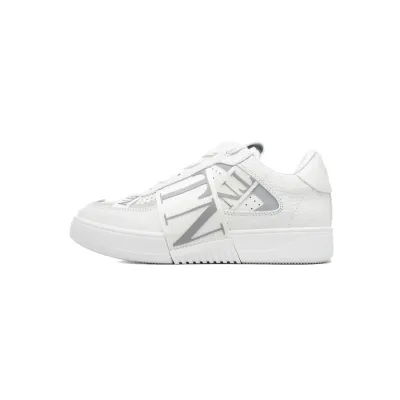 Valentino VL7N leather sneakers White Silver 01