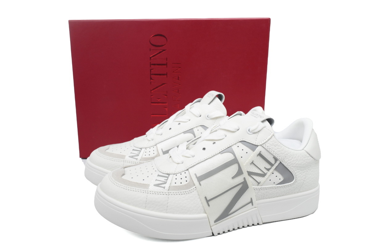 Coco Shoes Valentino VL7N leather sneakers White Silver