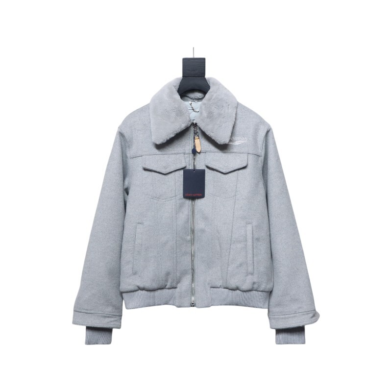 Louis Vuitton Wool Blouson With Shearling Collar