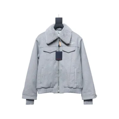 Louis Vuitton Wool Blouson With Shearling Collar 01