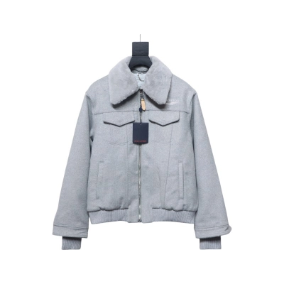 Louis Vuitton Wool Blouson With Shearling Collar 01