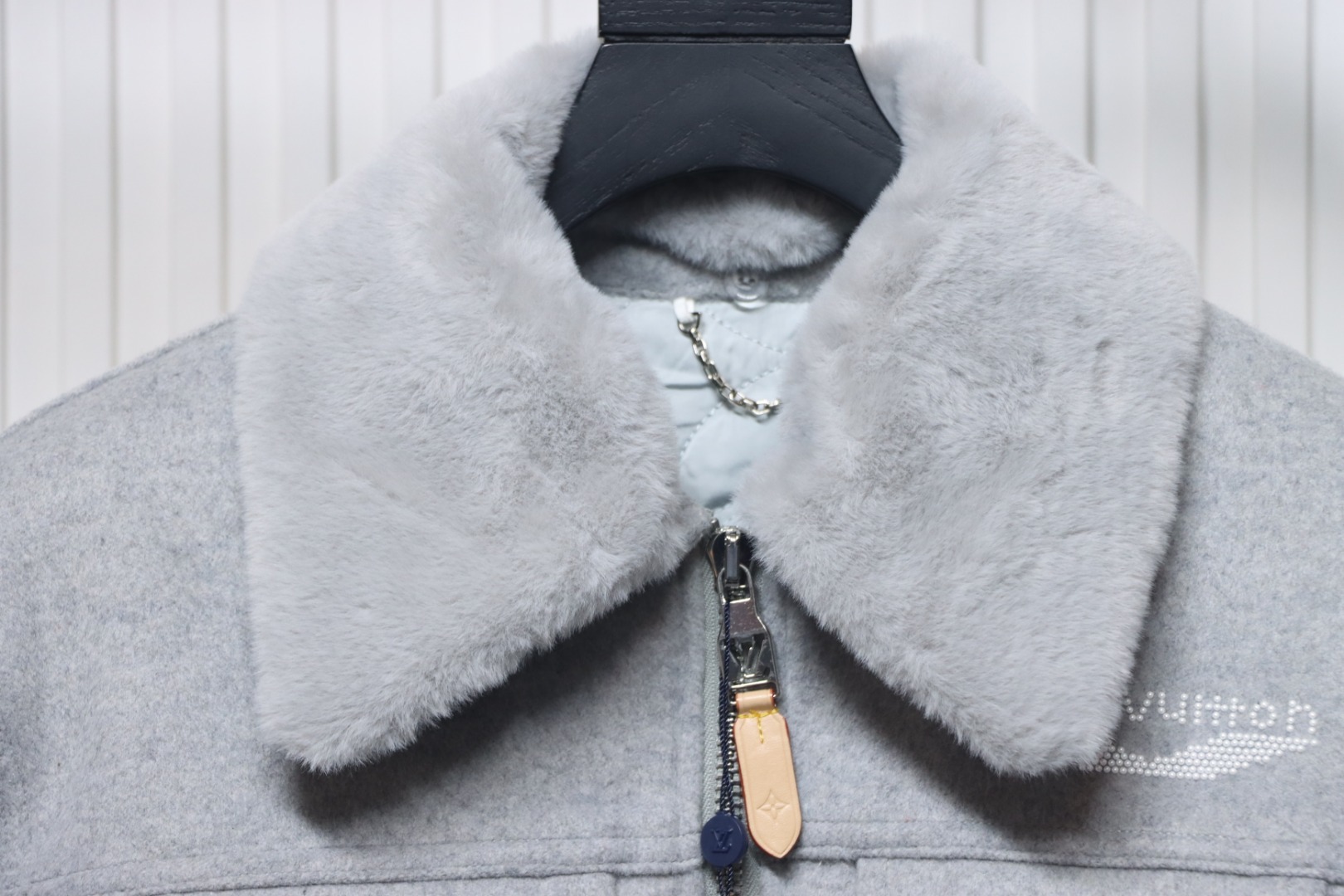 Louis Vuitton Wool Blouson With Shearling Collar