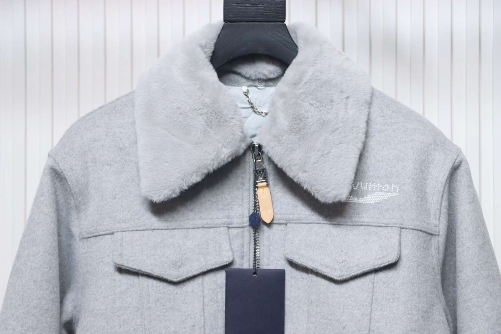 Louis Vuitton Wool Blouson With Shearling Collar