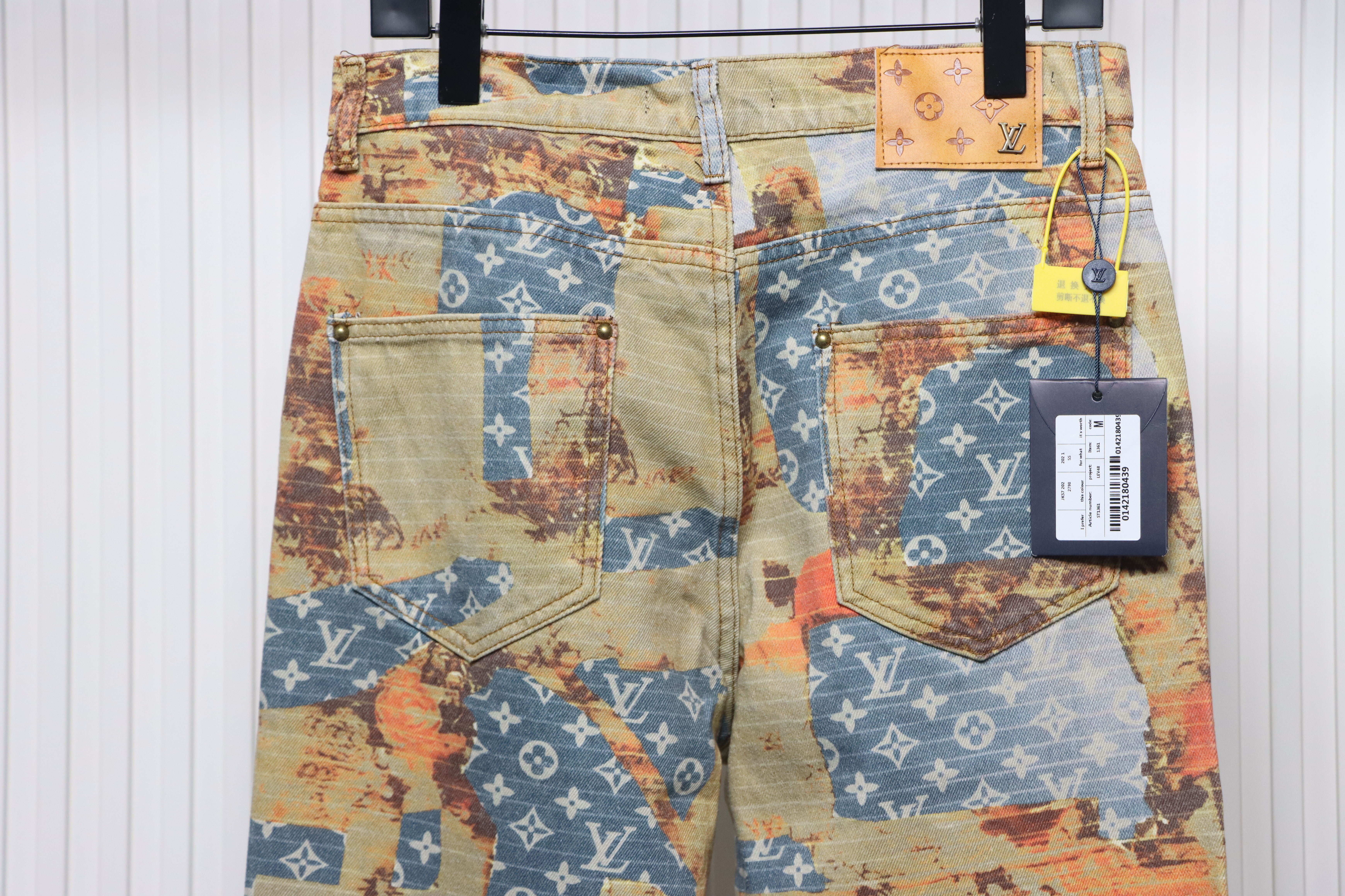 Louis Vuitton Rose Floral Distressed Carpenter Jeans