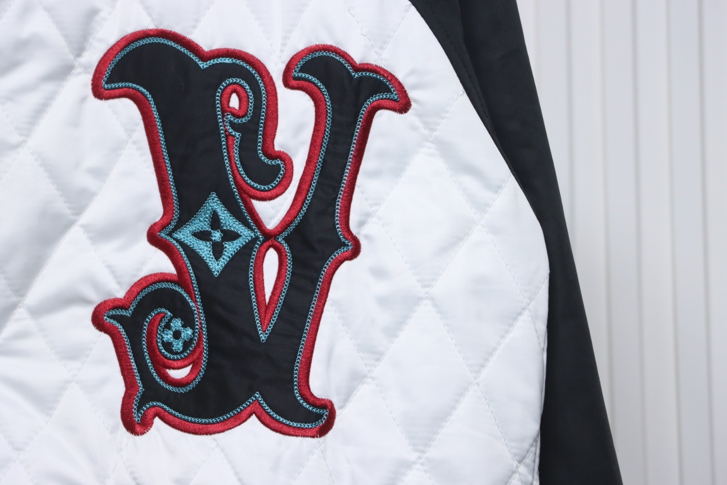 Louis Vuitton Bicolor Satin Bomber Jacket