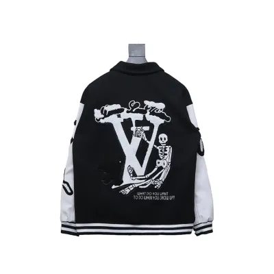 Louis Vuitton Preppy Embroidered Bomber Jacket Black 02