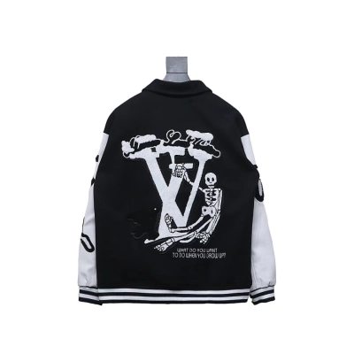 Louis Vuitton Preppy Embroidered Bomber Jacket Black 02