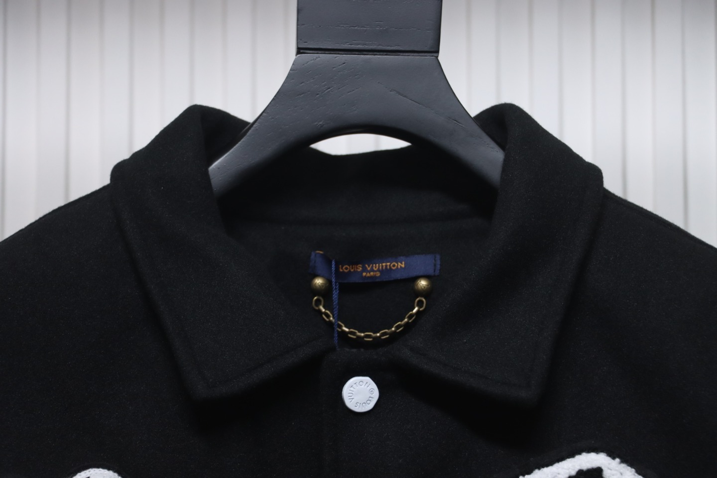 Louis Vuitton Preppy Embroidered Bomber Jacket Black