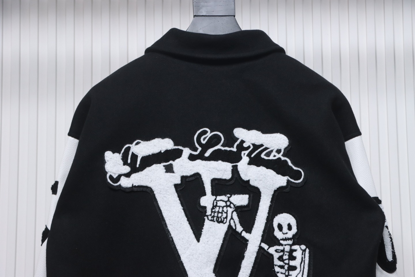 Louis Vuitton Preppy Embroidered Bomber Jacket Black