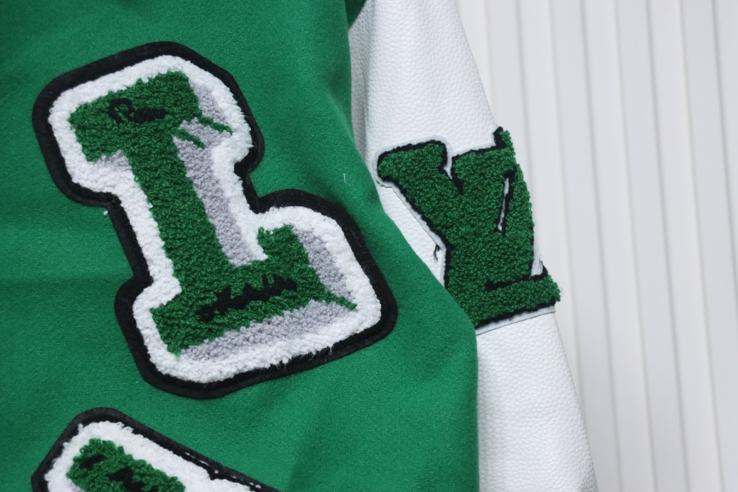 Louis Vuitton Preppy Embroidered Bomber Jacket Green