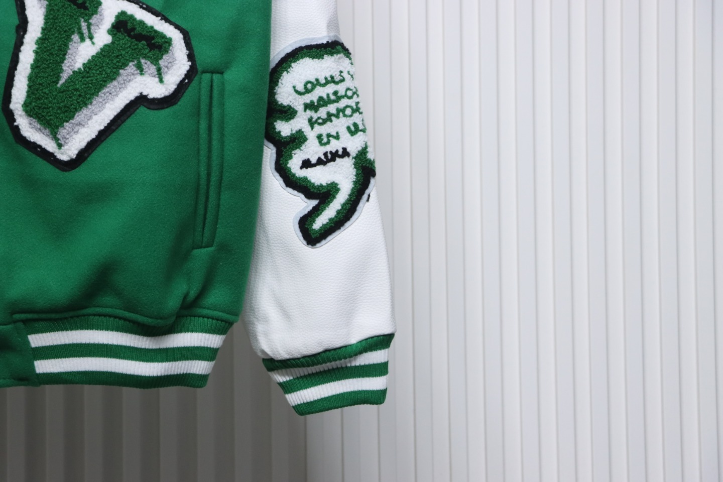 Louis Vuitton Preppy Embroidered Bomber Jacket Green