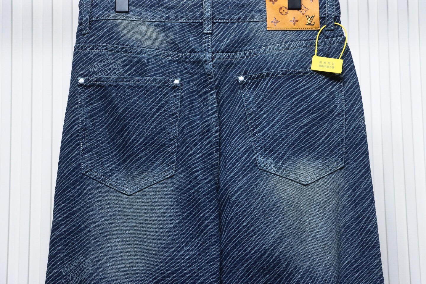 Louis Vuitton Diagonal Stripe Denim Jeans