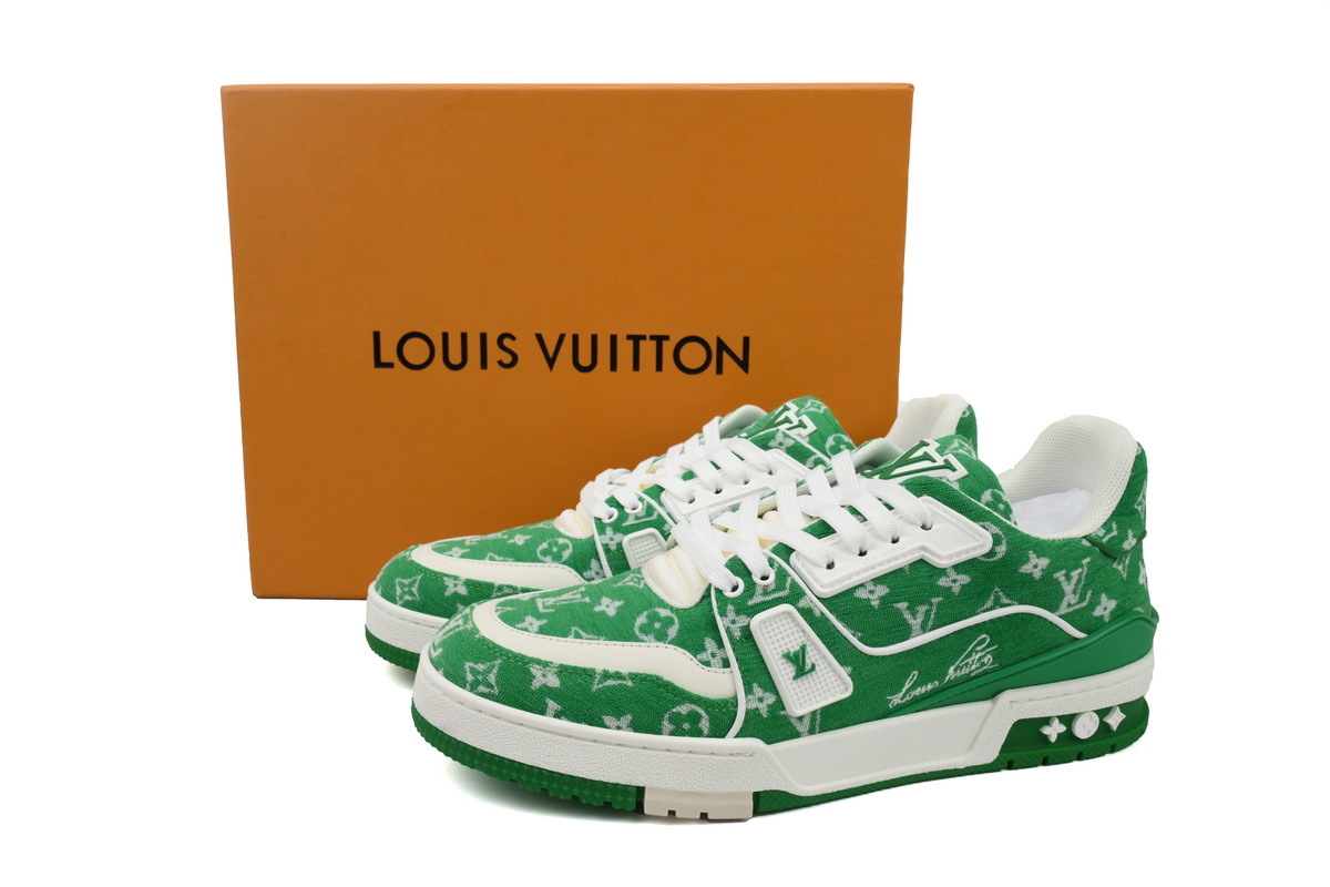 Coco Shoes Louis Vuitton Trainer Green Monogram Textile