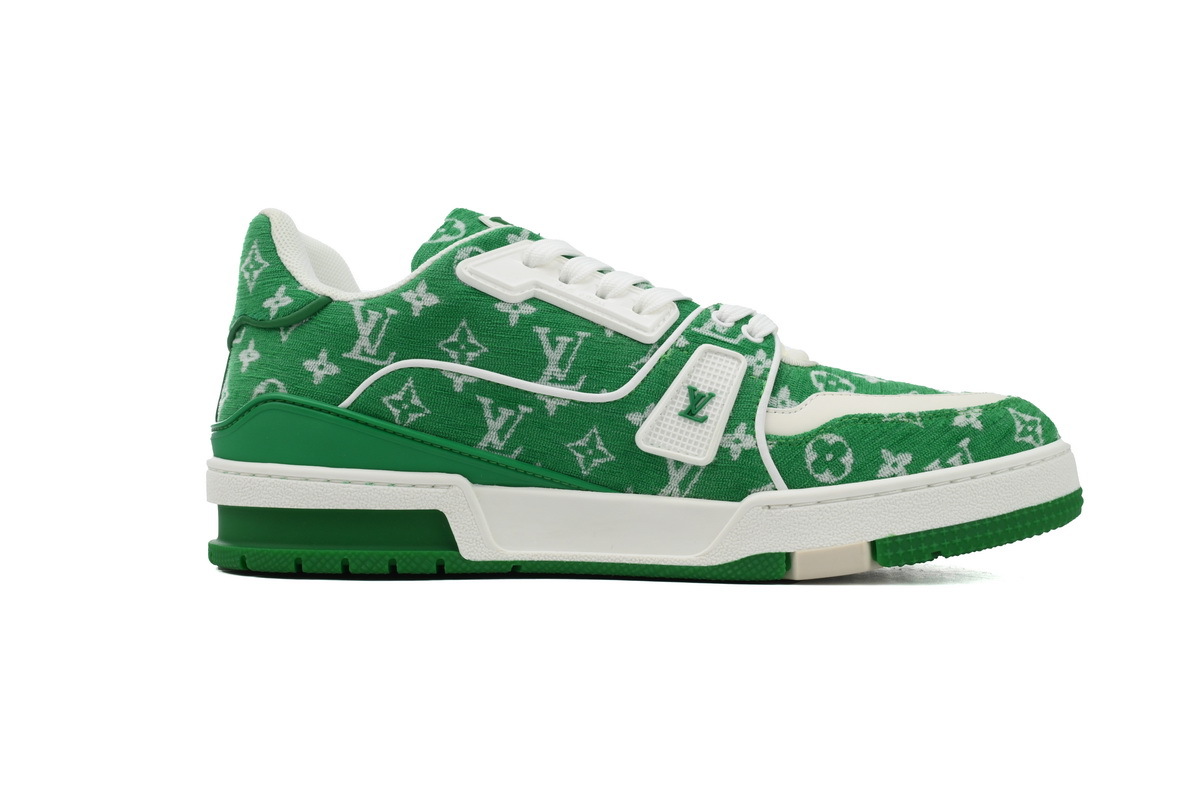 Coco Shoes Louis Vuitton Trainer Green Monogram Textile