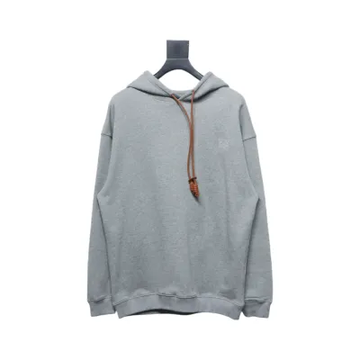 Loewe Cotton Hooded Sweatshirt Grey 01
