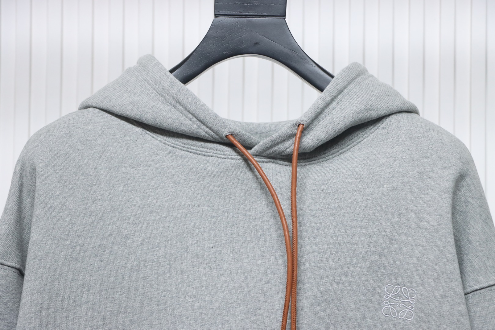 Loewe Cotton Hooded Sweatshirt Grey