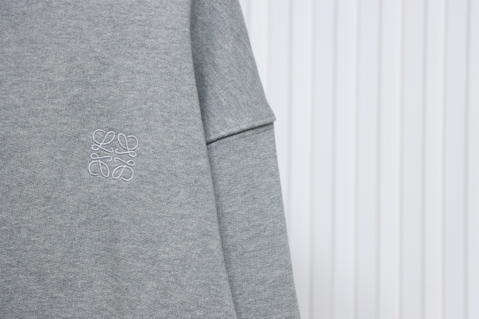 Loewe Cotton Hooded Sweatshirt Grey