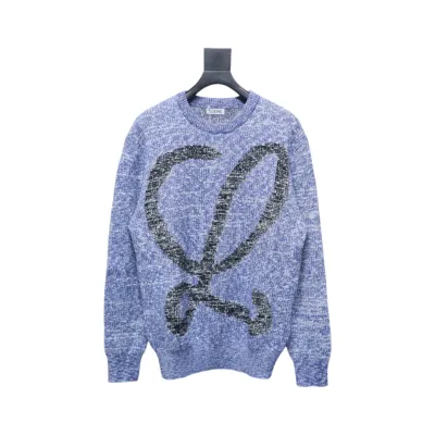 Loewe Relaxed Fit Wool Sweater Purple 01