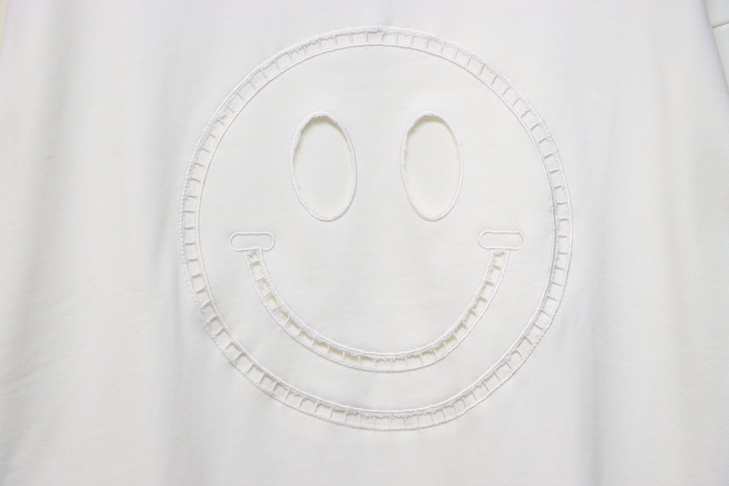 Loewe Hollow Smiley Face Sweatshirt White