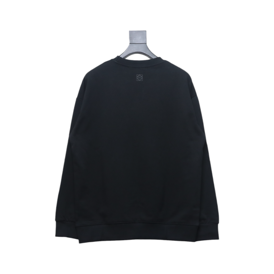 Loewe Hollow Smiley Face Sweatshirt Black