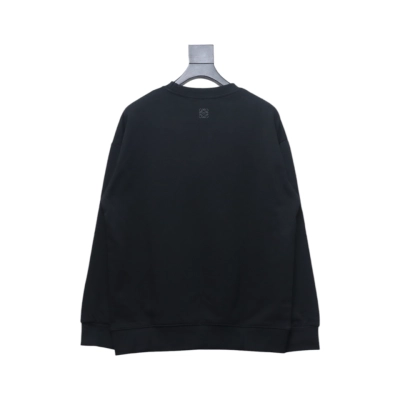 Loewe Hollow Smiley Face Sweatshirt Black 02