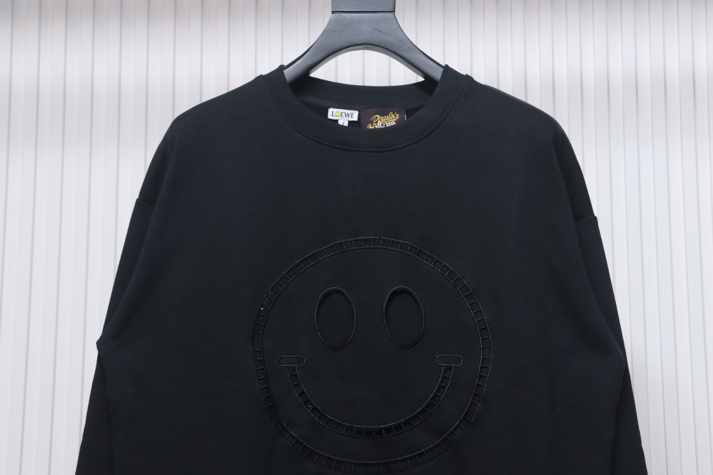 Loewe Hollow Smiley Face Sweatshirt Black