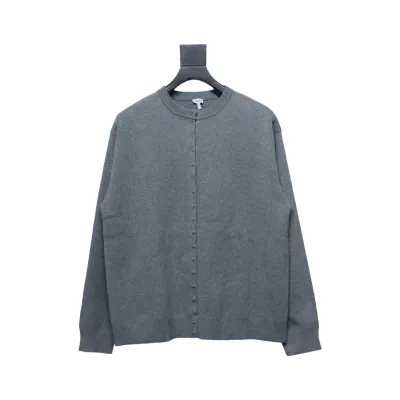 Loewe Rivet Button Knit Cardigan Grey 01