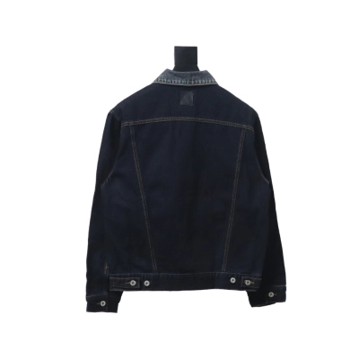 Loewe Colorblock Button Embossed Denim Jacket black 02