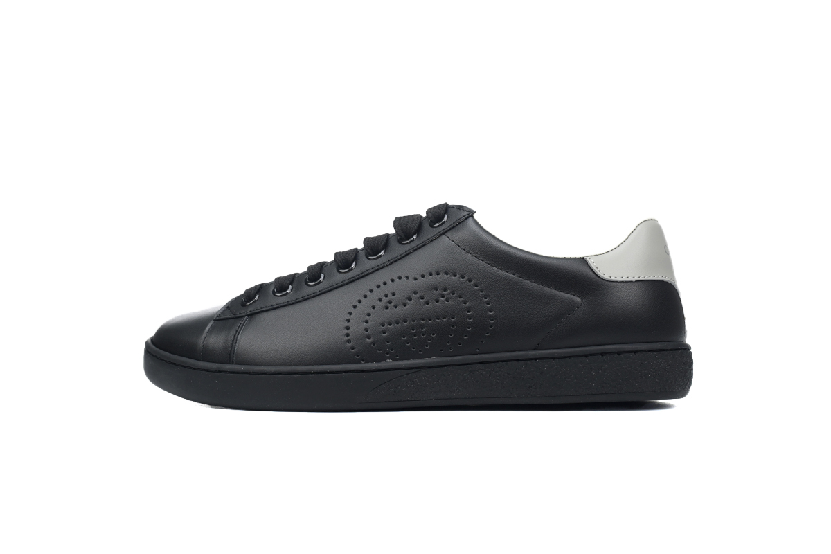 Coco Shoes Gucci Ace Perforated Interlocking G Black