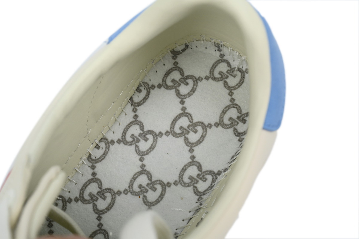 Coco Shoes Gucci Ace Suede Trimmed Leather Sneakers White