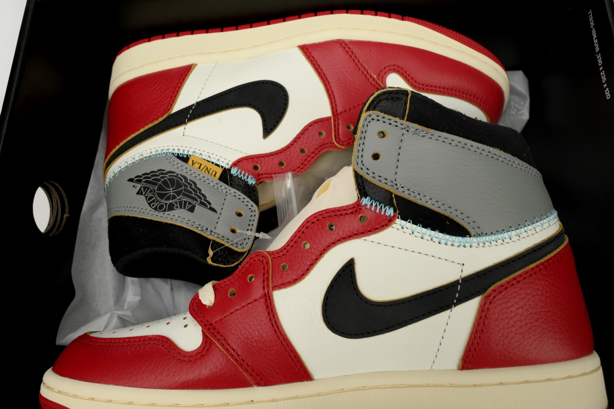 Coco Shoes Air Jordan 1 Retro High x Union LA 2025 ‘Chicago/Shadow’ White Red Gray HV8563-600