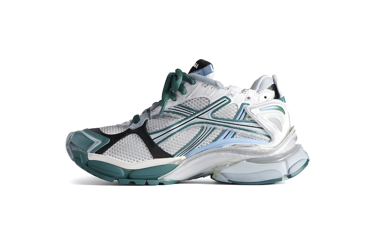 Coco Shoes Balenciaga Runner Sneaker White Blue Green 772767W3RMU9034