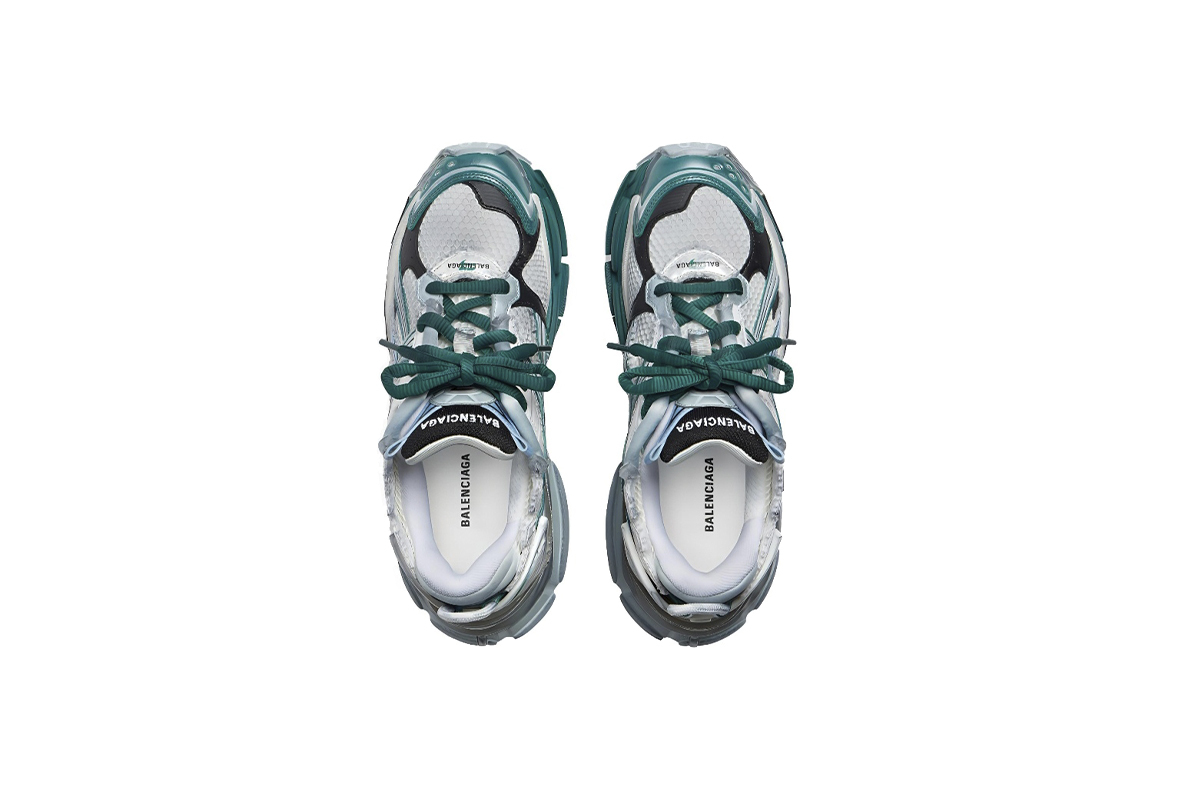 Coco Shoes Balenciaga Runner Sneaker White Blue Green 772767W3RMU9034