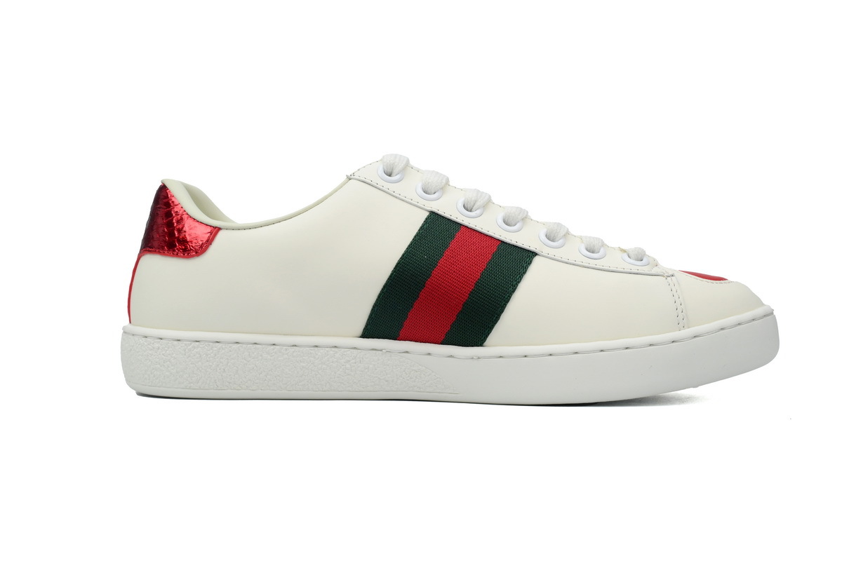 Coco Shoes Gucci Ace Embroidered Hearts White