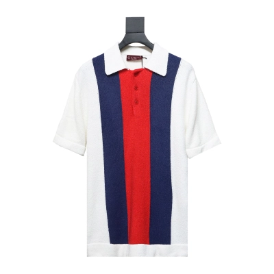 Gucci Cotton Blend Terry Knit Polo Shirt 01