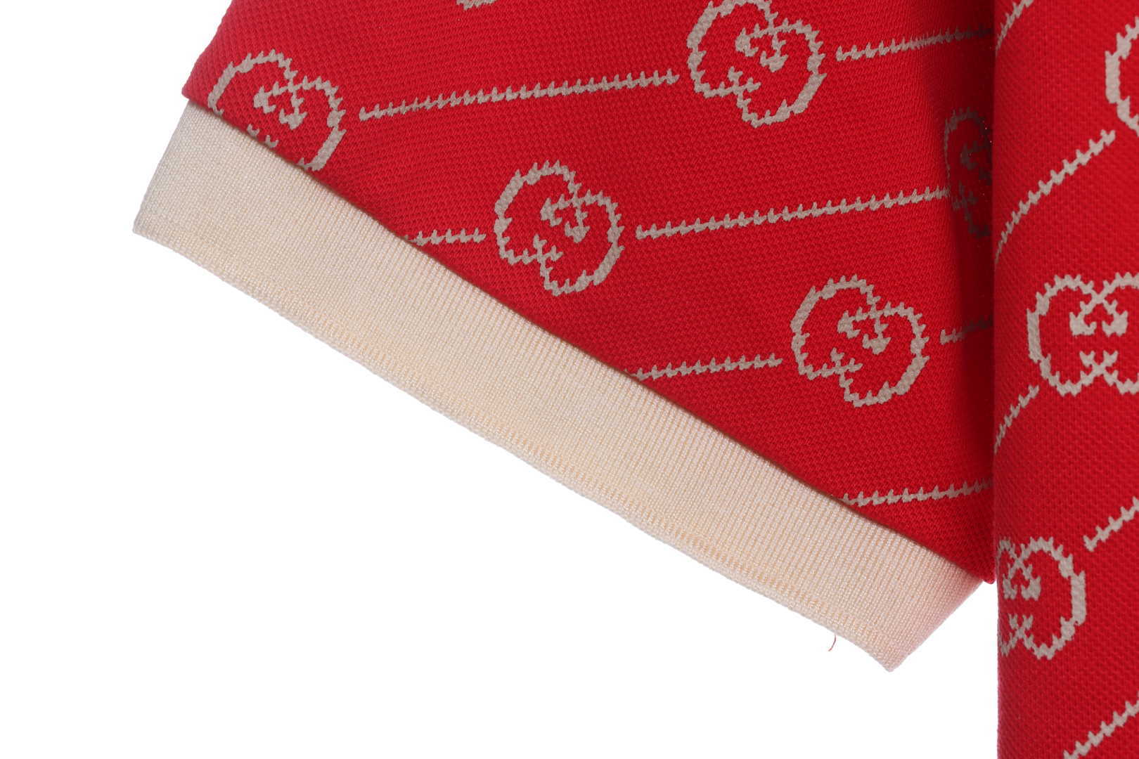Coco Shoes Gucci GG Cotton Jersey Jacquard Polo Shirt Red