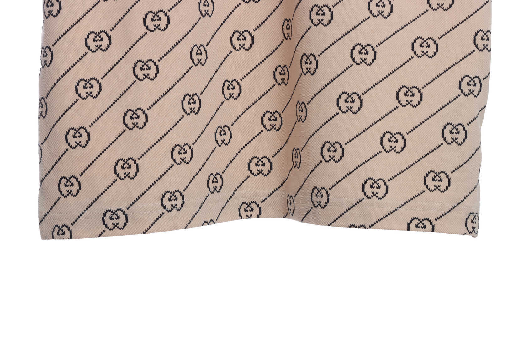 Gucci GG Cotton Jersey Jacquard Polo Shirt Brown