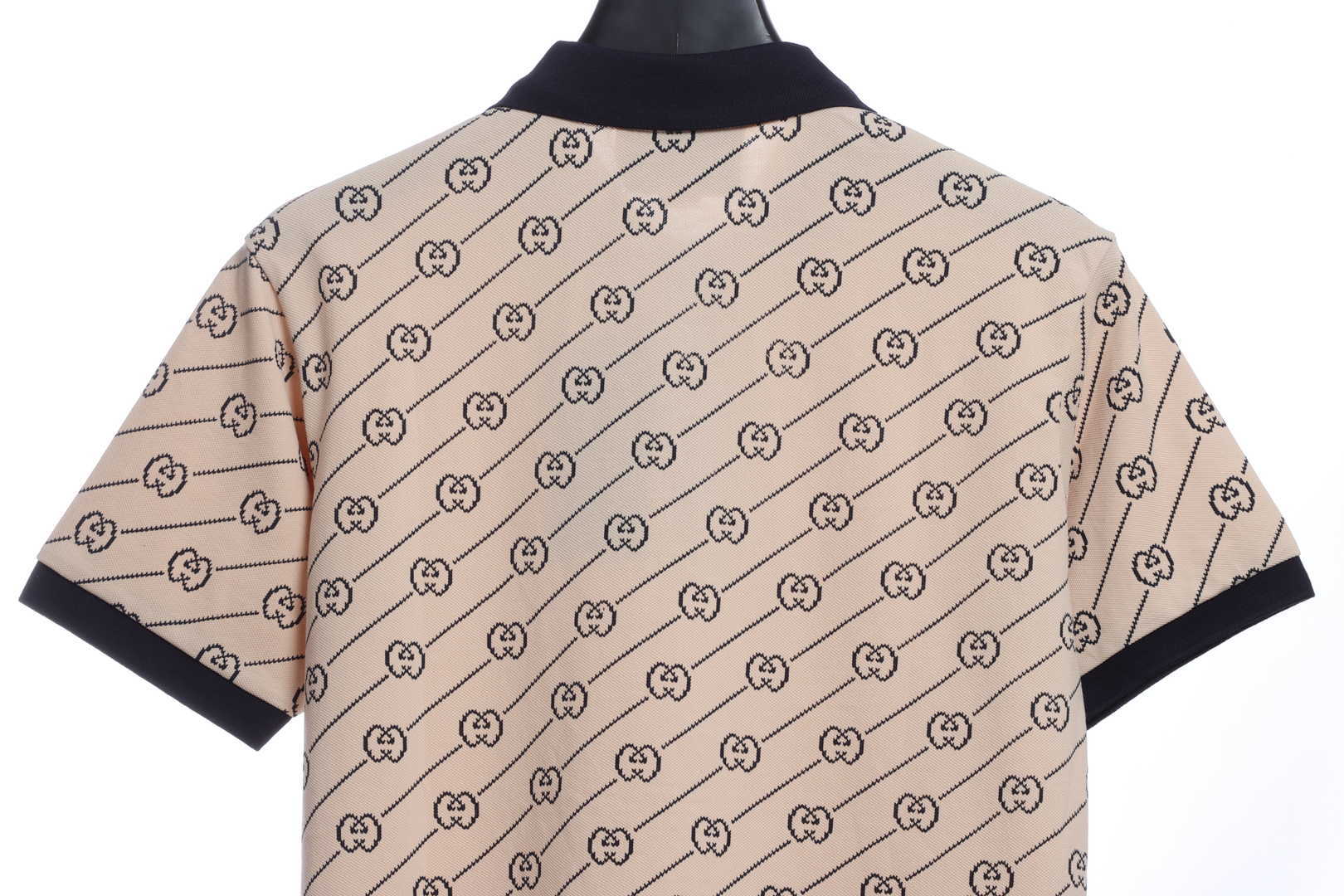 Gucci GG Cotton Jersey Jacquard Polo Shirt Brown