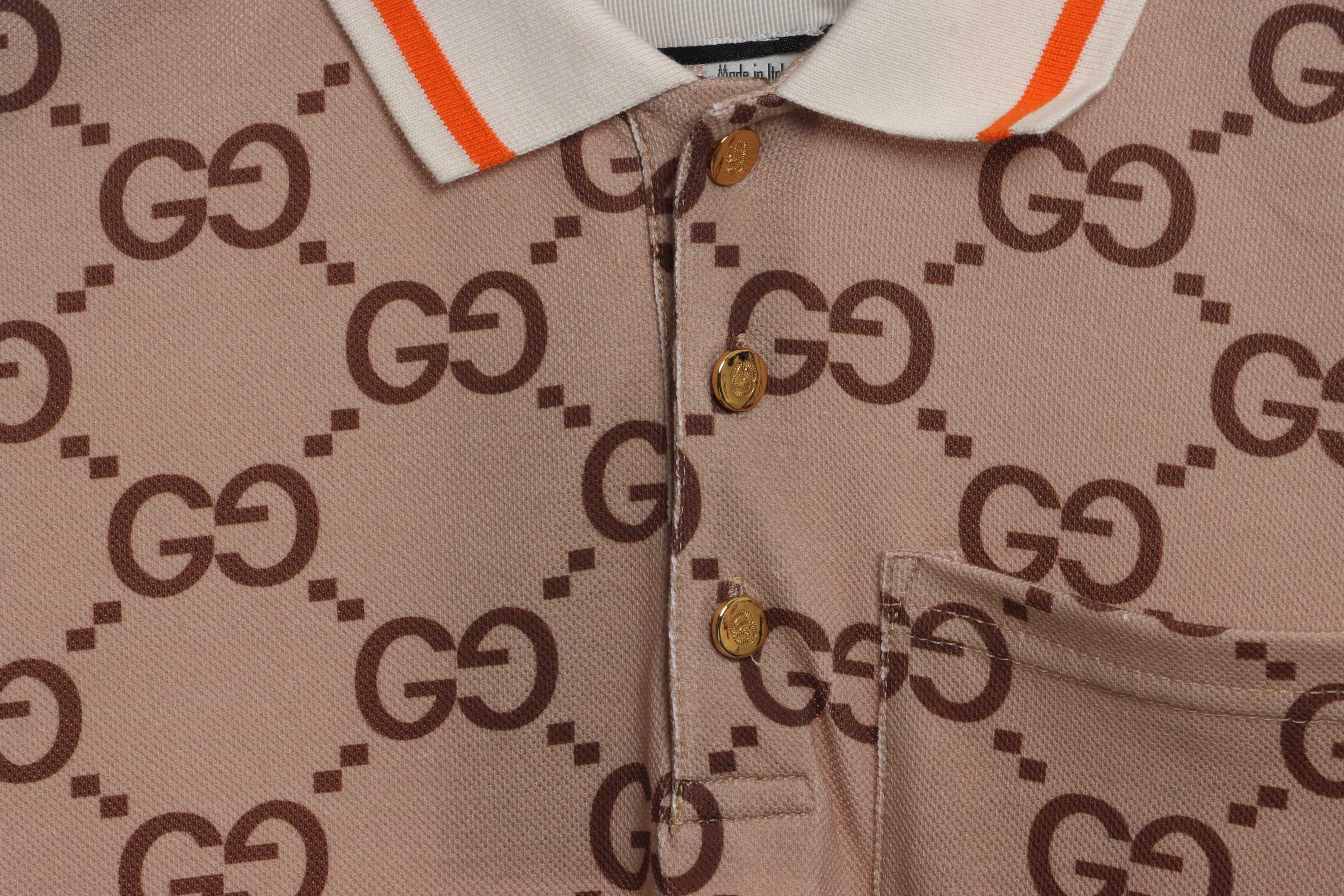 Gucci GG Cotton Silk Polo Shirt