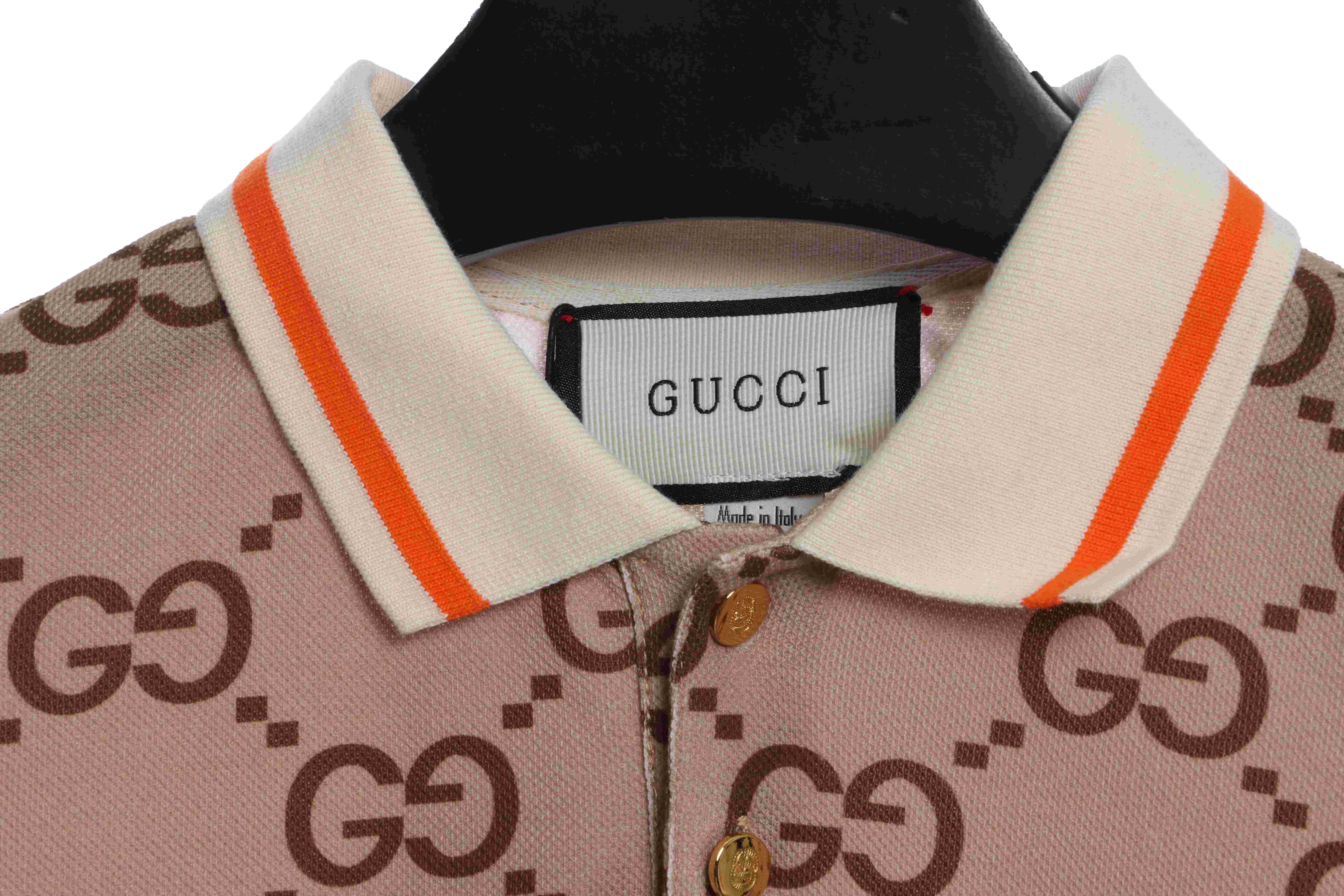 Gucci GG Cotton Silk Polo Shirt