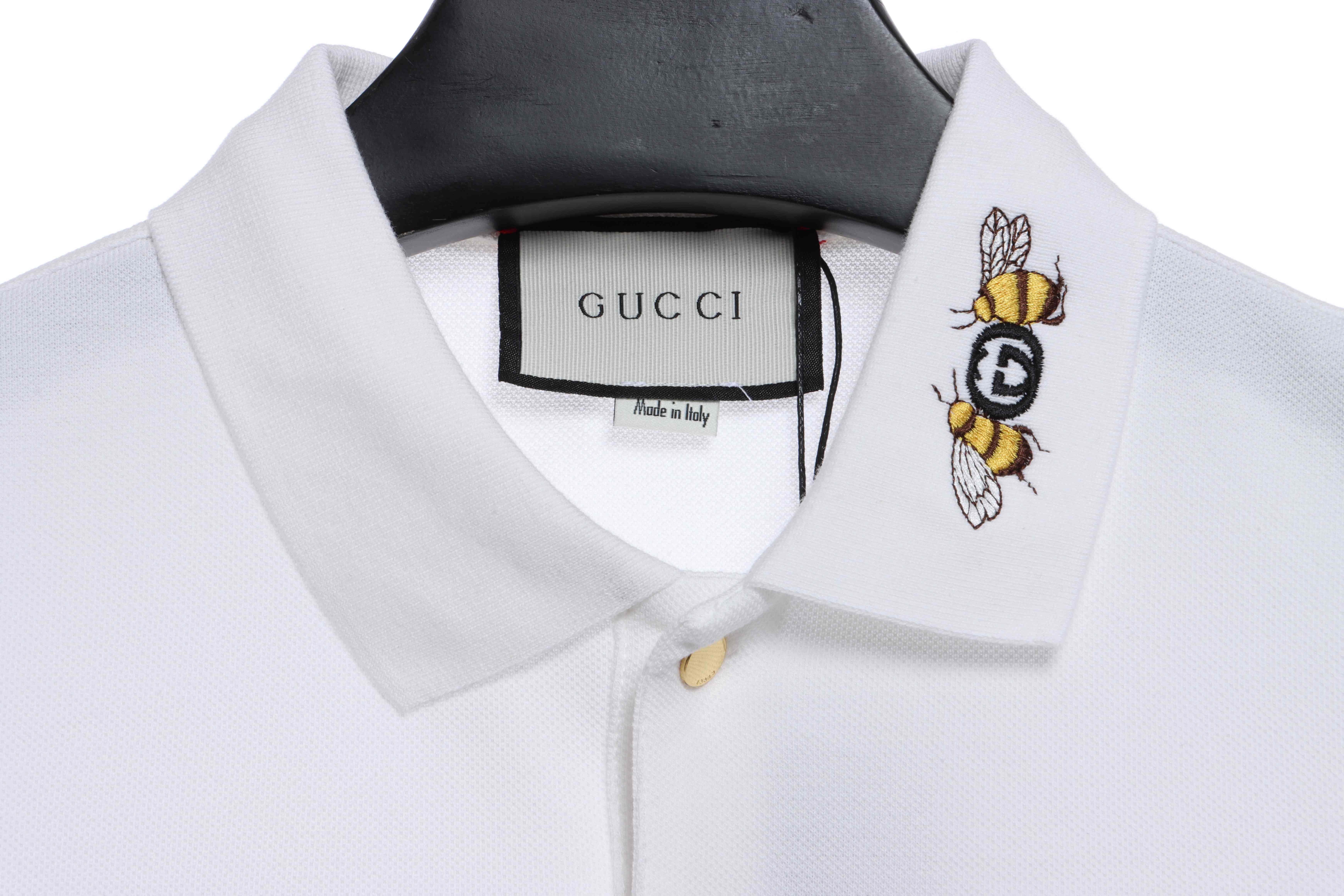 Coco Shoes Gucci Cotton Polo With Web And Bee