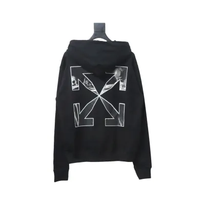 Off-White Caravaggio Arrow Over Hoodie Black 01
