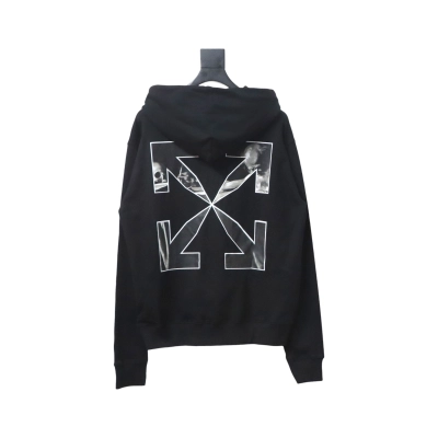 Off-White Caravaggio Arrow Over Hoodie Black 01