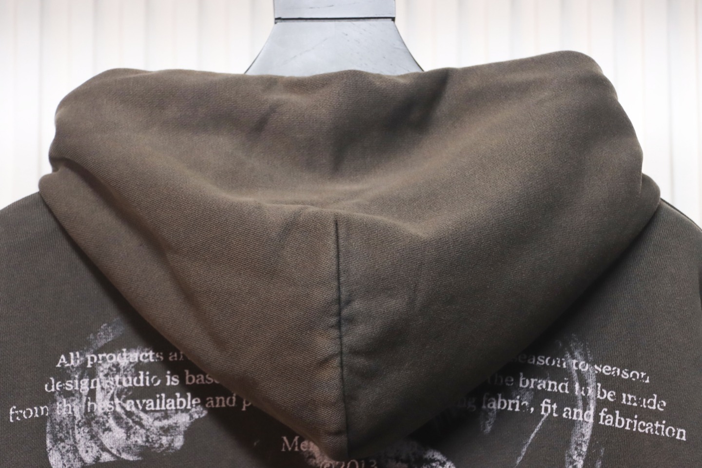 Coco Shoes Off-White Logo Print Cotton Hoodie Brown Black